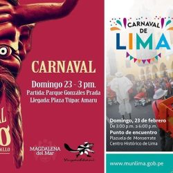 Lima: Dos pasacalles de carnaval este domingo 23