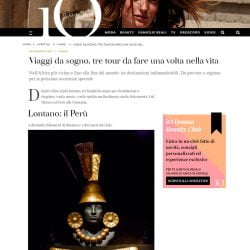 Revista italiana califica a Perú como un destino de ensueño
